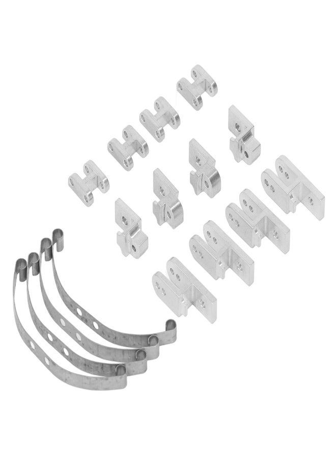 RC Leaf Spring Suspension Alluminum Alloy Leaf Spring Suspension Bar Fit For WPL B4 24 1/16 RC Car Silver - Image 3