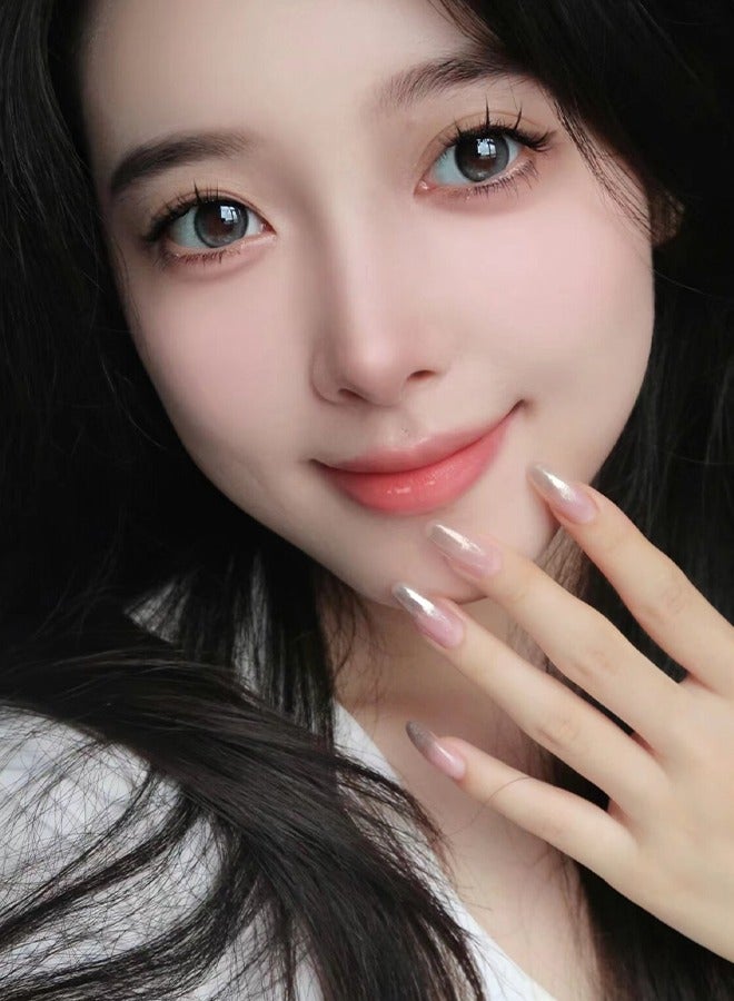 Mill Creek color contact lenses 14.2MM hydrogel lenses can be used for 12 months 1 pair of 2 black glasses - Image 5