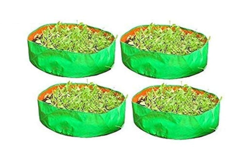 COIR GARDEN Terrace Gardening HDPE Grow Bags for Vegetable Plants, Spinach (18 x 6 Inches) - Pack of 4 - Image 1