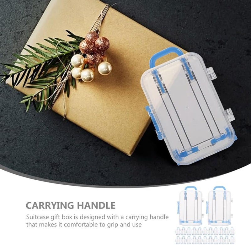 حقيبة سفر صغيرة علب حلوى الزفاف 24 قطعة شفافة قابلة لإعادة الاستخدام تغليف هدايا الحفلات - Image 4