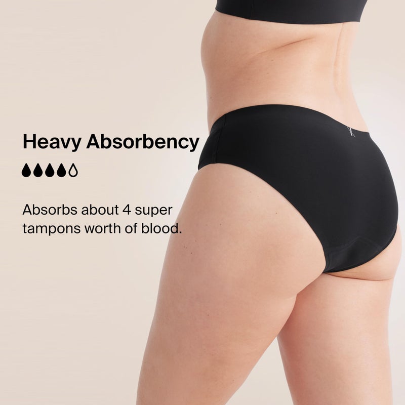 KNIX Super Leakproof Bikini - Period Underwear for Women - Machine Washable, Reusable - Black, Medium (1 Pack) - Image 3