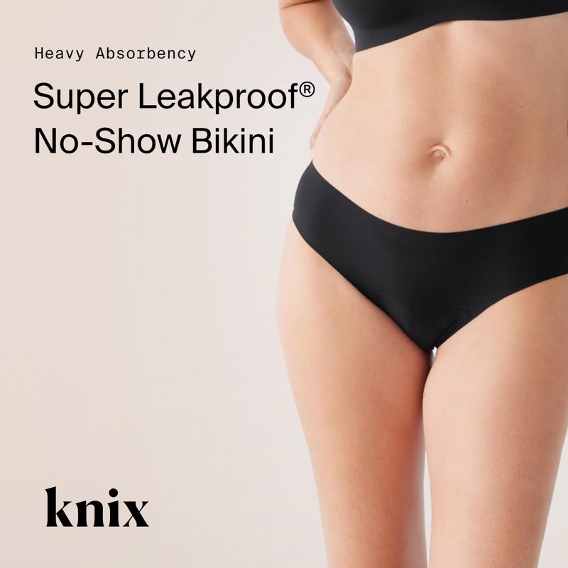KNIX Super Leakproof Bikini - Period Underwear for Women - Machine Washable, Reusable - Black, Medium (1 Pack) - Image 2