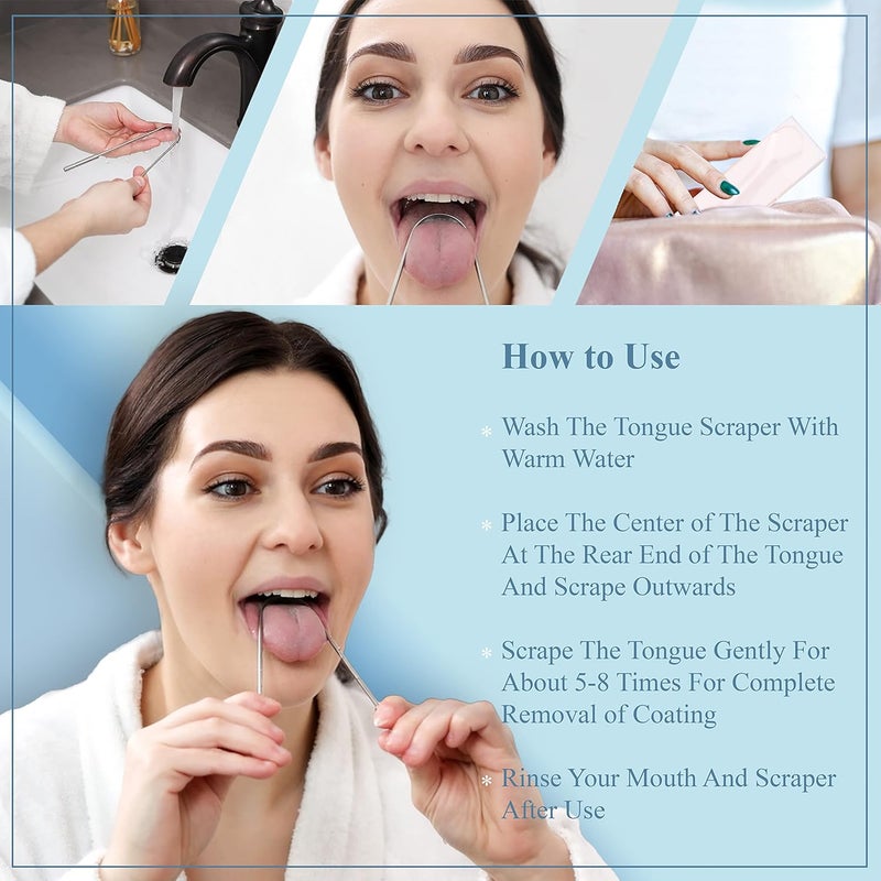 MasterMedi Tongue Scraper with Case Easy to Use Tongue Scraper for Adults, Tongue Cleaner for Oral Care & Hygiene (Single Pack with Travel Case) - Image 4