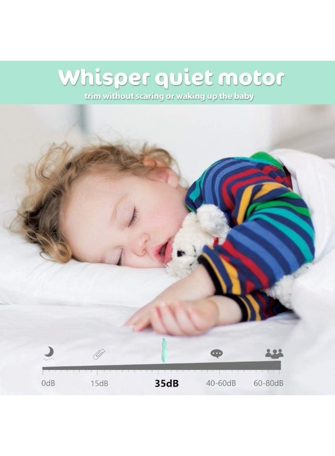 Consevisen Baby Nail Trimmer Electric Nail File Baby Nail Clippers, 20 in 1 Safe Nail Filer Grinder Kit for Newborn Infant Toddler Kids or Adults Toes Fingernails Care Trim Polish, Led Light and Grinding Heads - Image 4