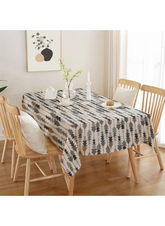 Intex Curtains House Sofia Elegance Rectangular Tablecloth – Luxurious Linen Velvet Fabric – Perfect For Home Décor , Dining Tables, And Special Occasions  - Single Piece Grey  130 X 190 Cm  - Image 1