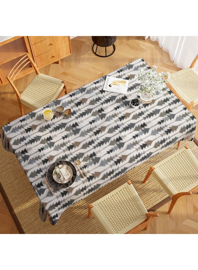 Intex Curtains House Sofia Elegance Rectangular Tablecloth – Luxurious Linen Velvet Fabric – Perfect For Home Décor , Dining Tables, And Special Occasions  - Single Piece Grey  130 X 190 Cm  - Image 2