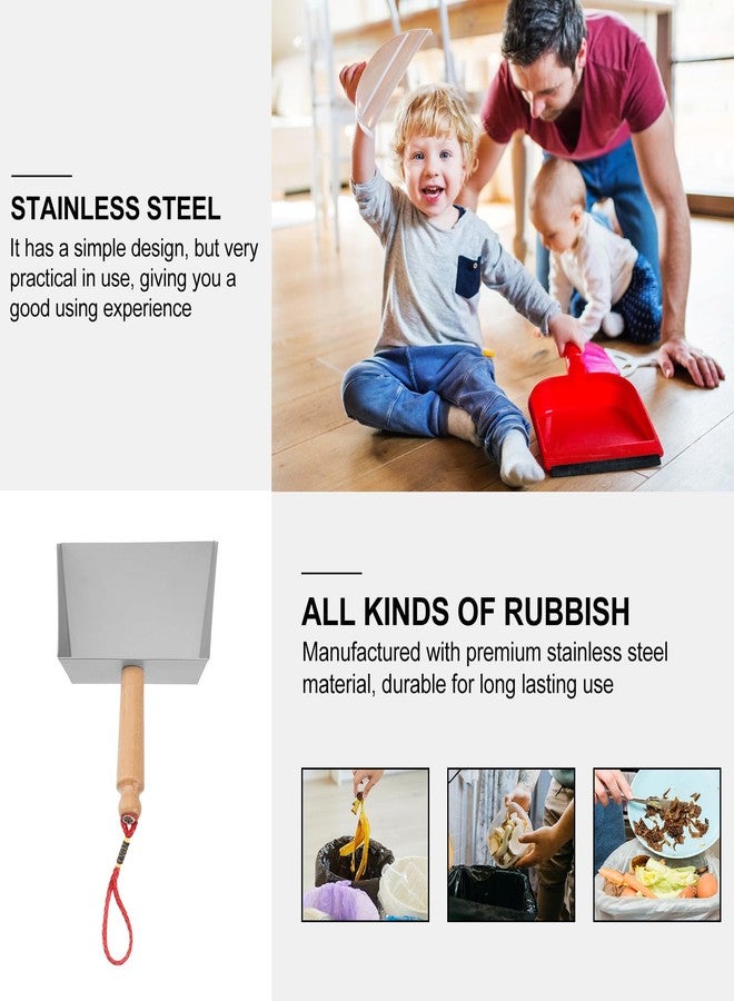 هيموتون مجرفة غبار معدنية صغيرة من Hemoton بمقبض قصير ومجرفة غبار شديدة التحمل للمدفأة والجراج وورش العمل وسطح الطاولة - Image 5