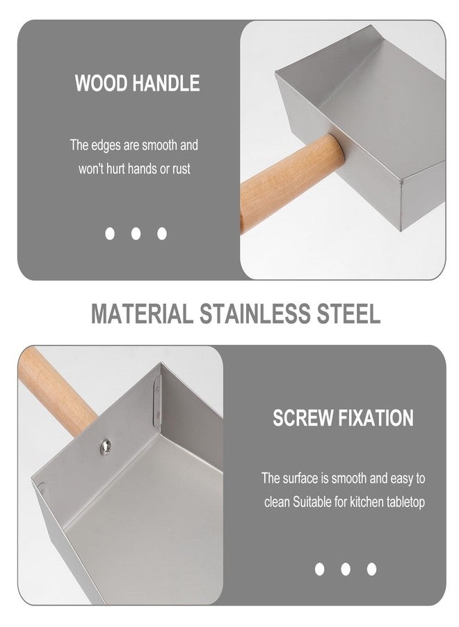 هيموتون مجرفة غبار معدنية صغيرة من Hemoton بمقبض قصير ومجرفة غبار شديدة التحمل للمدفأة والجراج وورش العمل وسطح الطاولة - Image 3