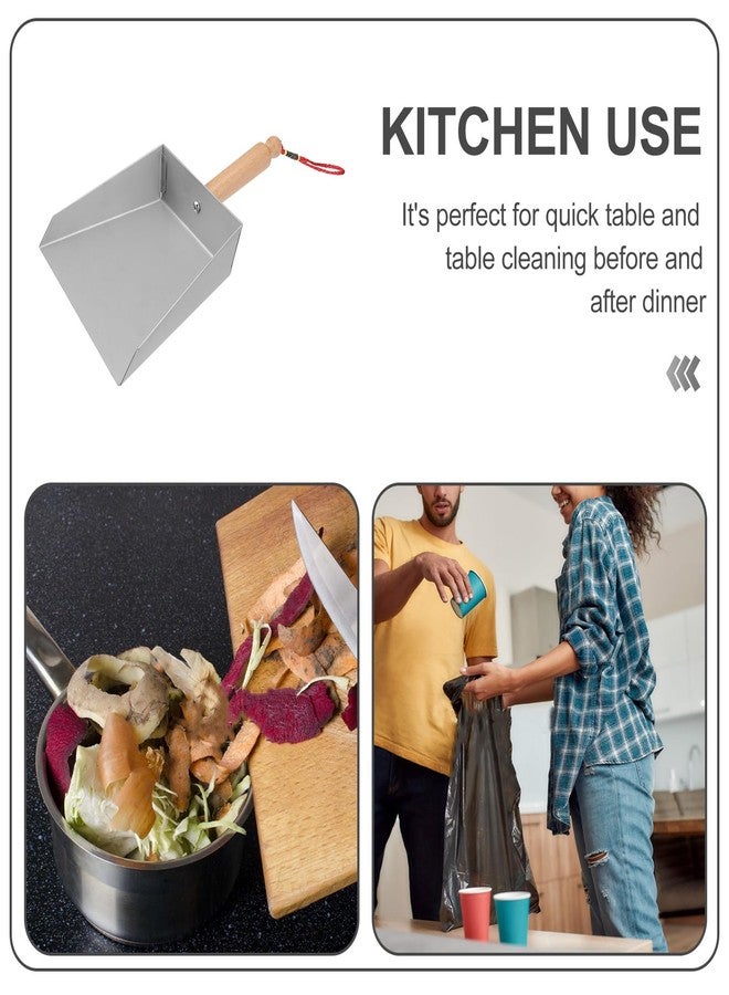 هيموتون مجرفة غبار معدنية صغيرة من Hemoton بمقبض قصير ومجرفة غبار شديدة التحمل للمدفأة والجراج وورش العمل وسطح الطاولة - Image 4