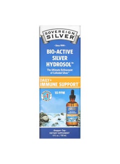 Sovereign Silver Bio-Active Silver Hydrosol Dropper-Top, Daily + Immune Support, 10 ppm, 4 fl oz (118 ml) 