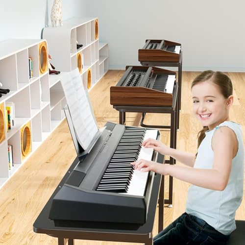 OGFC 28230 Keyboard Stand with Black Table Top, Heavy Duty Reinforced C-Structure Electronic Piano Stand, Dj Table Stand with Sturdy Metal Frame, Keyboard and Stage Piano 40x15x25in - Image 4