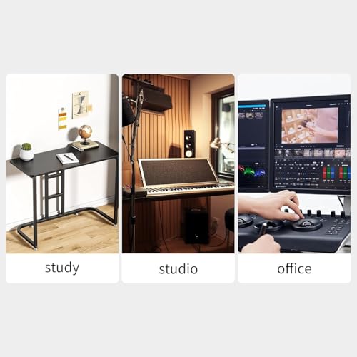 OGFC 28230 Keyboard Stand with Black Table Top, Heavy Duty Reinforced C-Structure Electronic Piano Stand, Dj Table Stand with Sturdy Metal Frame, Keyboard and Stage Piano 40x15x25in - Image 3