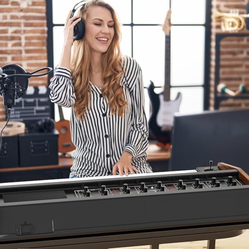 OGFC 28230 Keyboard Stand with Black Table Top, Heavy Duty Reinforced C-Structure Electronic Piano Stand, Dj Table Stand with Sturdy Metal Frame, Keyboard and Stage Piano 40x15x25in - Image 5