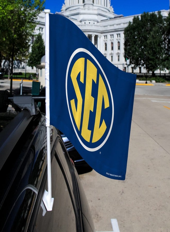 Rico Industries NCAA SEC Standard Double Sided Double Sided Car Flag - 16" x 19" - Strong Pole That Hooks onto Car/Truck/Automobile - Image 2