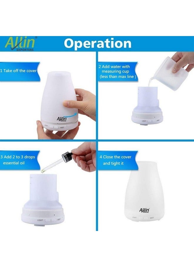 Allin Exporters Allin Exporters Plastic Aromatherapy Diffuser Essential Oil 4 In 1 To Purify, Ionize, Humidify&Spread Aroma Ultrasonic Humidifier Cool Mist With 7 Different Color Changing Led Lights (Dt-1508-C)  - Image 4
