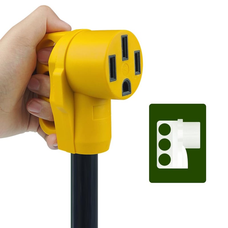 Malxs Generator to RV Adapter 30 Amp to 50 Amp,NEMA L14-30P to 14-50R 4 Prong 30 Amp to 50 Amp Power Adapter 12 Inch,30A Generator Male Plug to 50A RV Camper Female Connector,Load Up to 30 Amp 250V - Image 4