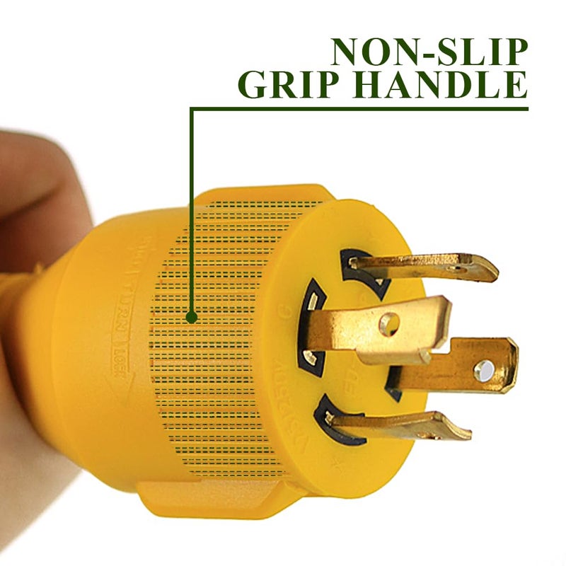 Malxs Generator to RV Adapter 30 Amp to 50 Amp,NEMA L14-30P to 14-50R 4 Prong 30 Amp to 50 Amp Power Adapter 12 Inch,30A Generator Male Plug to 50A RV Camper Female Connector,Load Up to 30 Amp 250V - Image 5