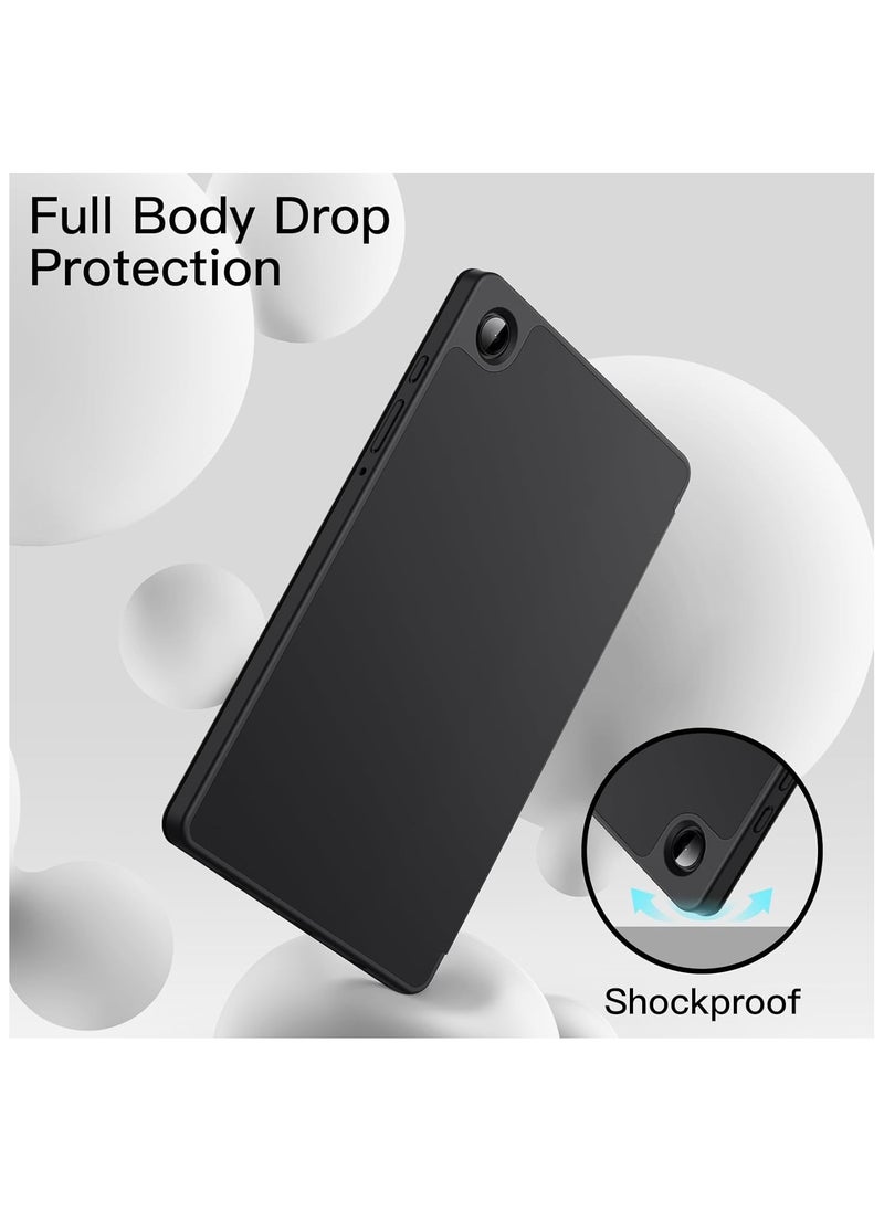 ARMOR - Samsung Galaxy Tab A9 8.7 inch Case, Tri-Fold Smart Tablet Case, Multi- Viewing Angles Stand Hard Shell Folio Case Cover with Auto Wake Sleep for Samsung Galaxy Tab A9 8.7 Inch 2023, Black - Image 1