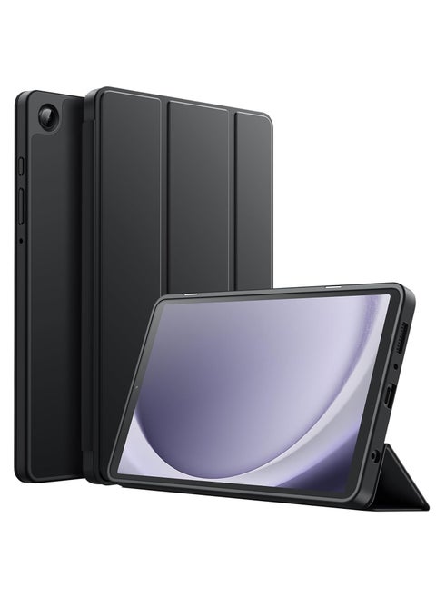 Samsung Galaxy Tab A9 8.7 inch Case, Tri-Fold Smart Tablet Case, Multi- Viewing Angles Stand Hard Shell Folio Case Cover with Auto Wake Sleep for Samsung Galaxy Tab A9 8.7 Inch 2023, Black
