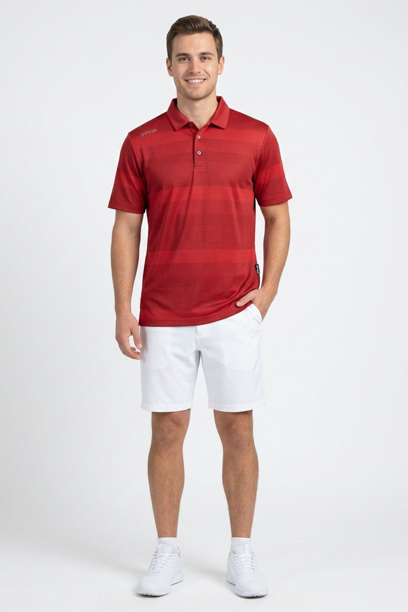 Ping Men Sportswear Fit Short Sleeve Golf Polo Shirt, Red - Image 2