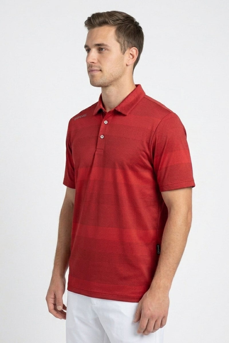 Ping Men Sportswear Fit Short Sleeve Golf Polo Shirt, Red - Image 3
