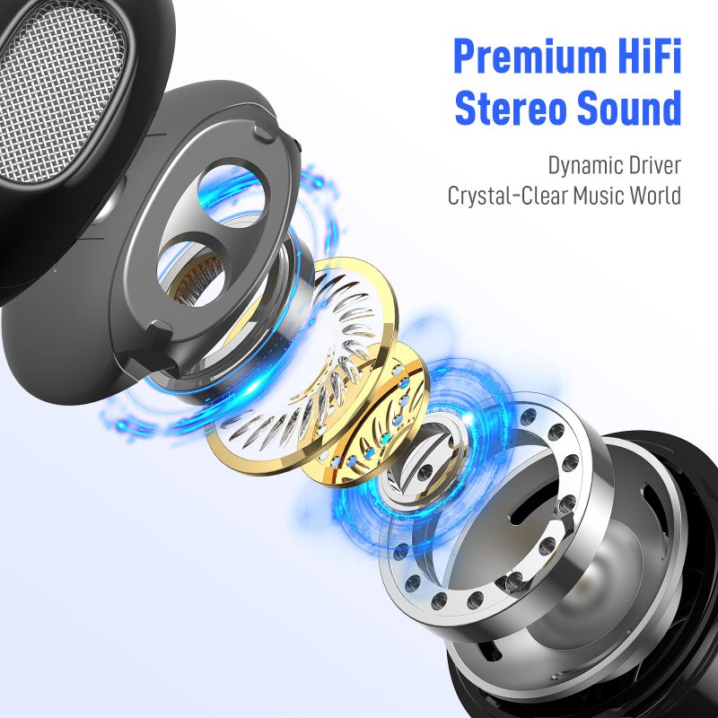 APETOO 3.5mm Wired Earbuds Headphones HiFi Stereo Wired Earphones with Microphone Volume Control Noise Isolation Bass for iPhone, Samsung, MP3/MP4, Computer, Laptop, Gaming Controller, Kids, School Students - Image 2