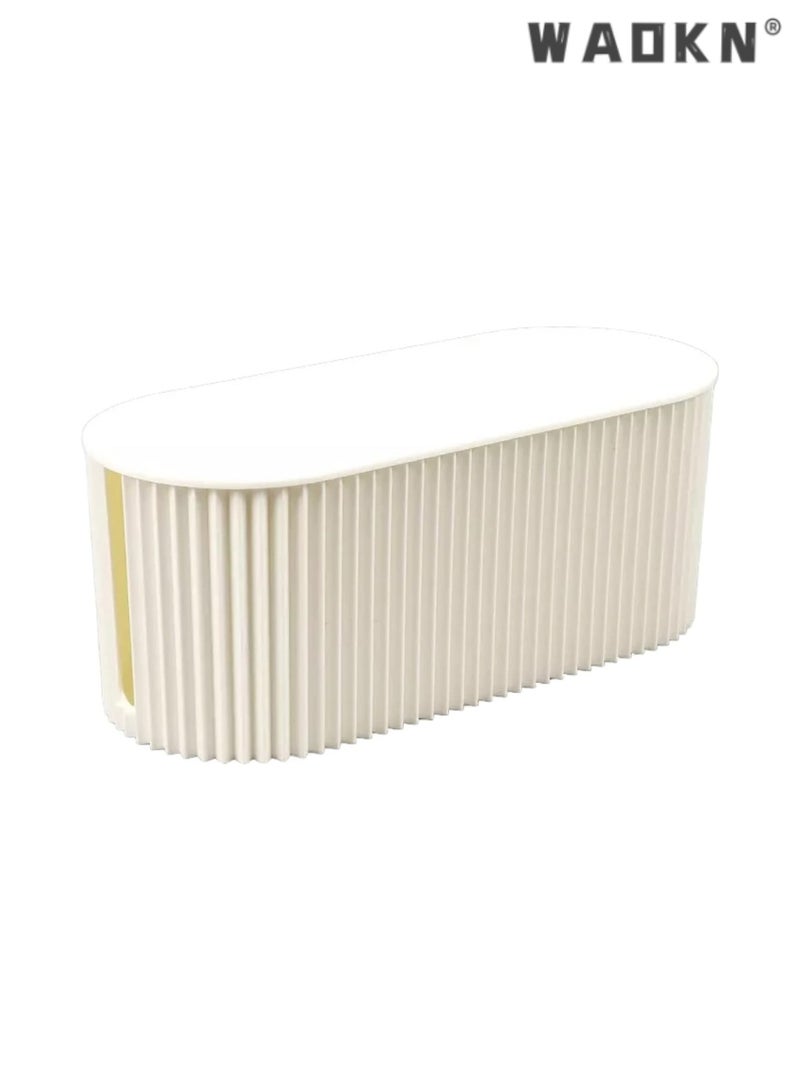 دبليو أيه أو كي أن إدارة الكابلات مربع ، لوحة السلطة مدير الكابلات الكبيرة ، وحامي الطفرة ، شاحن ، محول ، تلفزيون كابل الكمبيوتر - المنزل / المكتب إخفاء الكابل ، والانتهاء من حماية المنتجات الالكترونية - Image 1