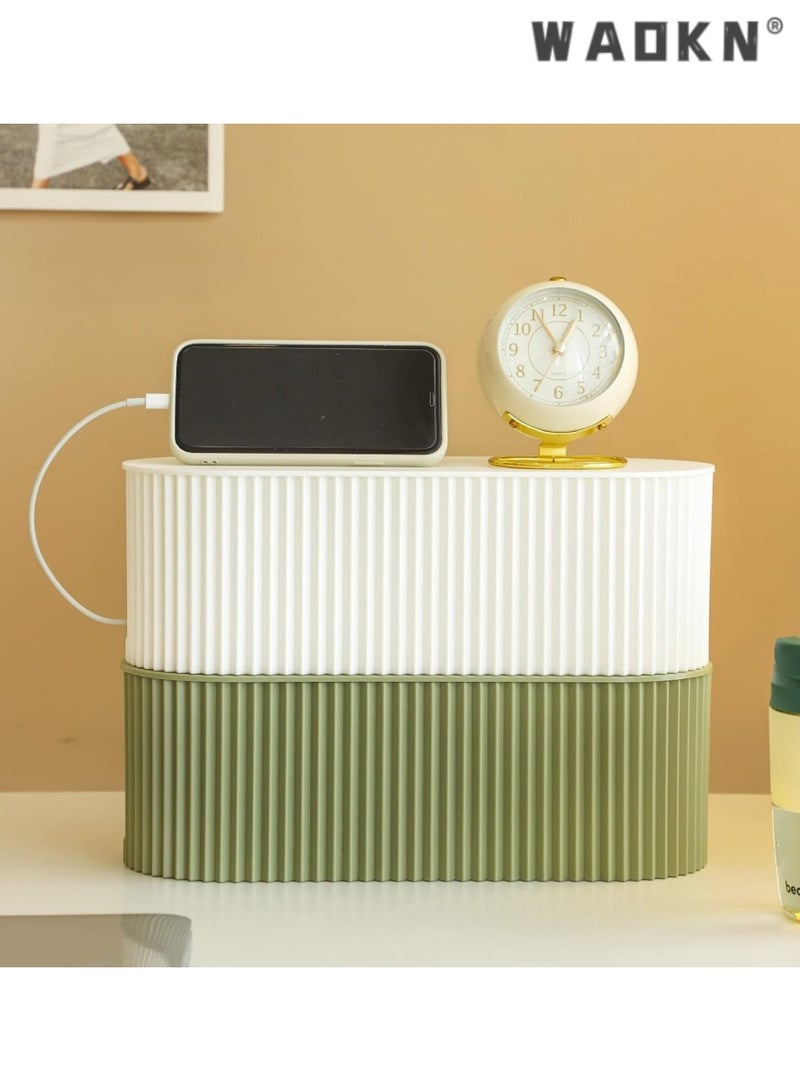 دبليو أيه أو كي أن إدارة الكابلات مربع ، لوحة السلطة مدير الكابلات الكبيرة ، وحامي الطفرة ، شاحن ، محول ، تلفزيون كابل الكمبيوتر - المنزل / المكتب إخفاء الكابل ، والانتهاء من حماية المنتجات الالكترونية - Image 5