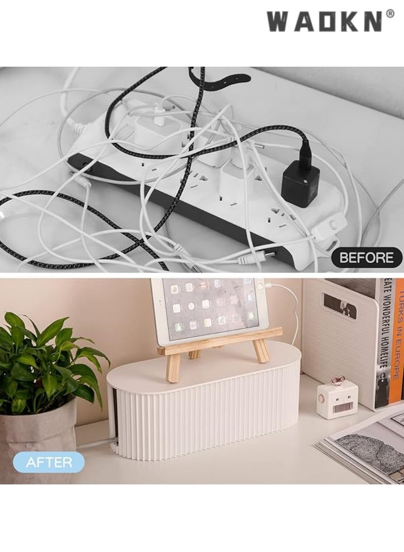 دبليو أيه أو كي أن إدارة الكابلات مربع ، لوحة السلطة مدير الكابلات الكبيرة ، وحامي الطفرة ، شاحن ، محول ، تلفزيون كابل الكمبيوتر - المنزل / المكتب إخفاء الكابل ، والانتهاء من حماية المنتجات الالكترونية - Image 2
