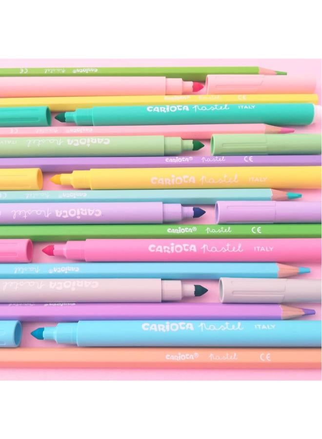 carioca Pack Of 8 Pastel Washable Felt Tip Pens  - Image 4