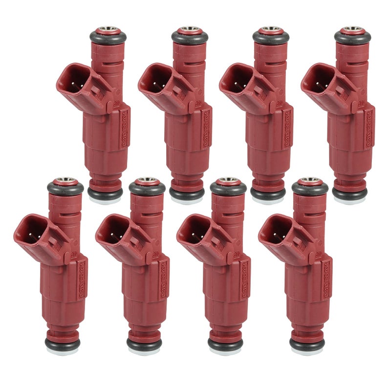 INFINAUTO Fuel Injector Engine Fuel Injection Nozzle No53031740AA for Dodge for Ram 2500 0102 59L for Dodge Durango 59L 20022003 Red 8 Pcs - Image 2