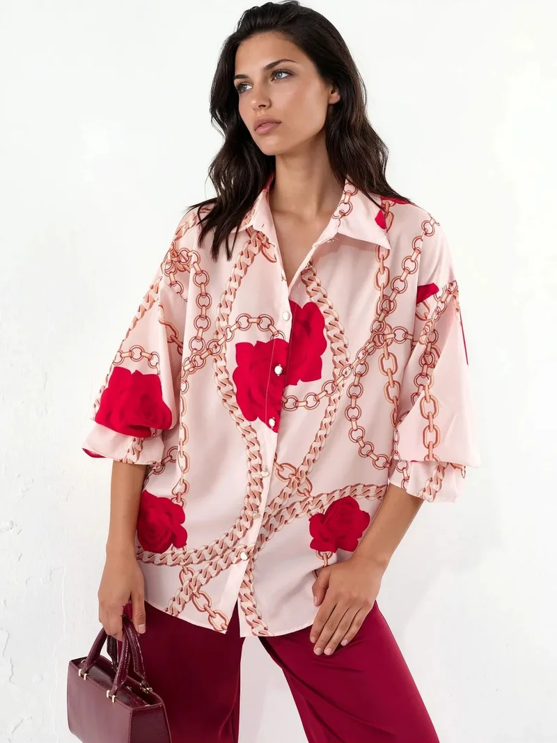 Jennyfer Printed Crepe Shirt