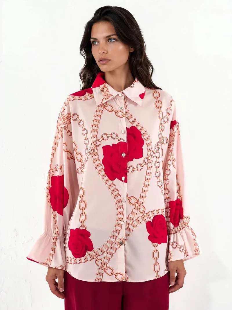 Jennyfer Printed Crepe Shirt