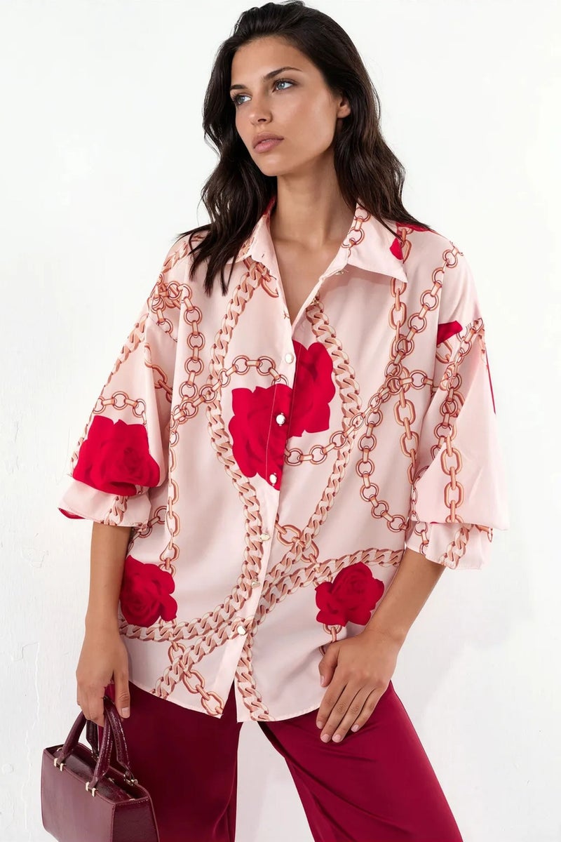 Jennyfer Printed Crepe Shirt - Image 2