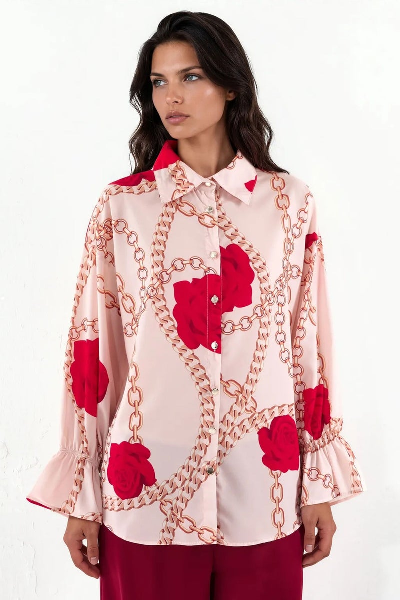 Jennyfer Printed Crepe Shirt - Image 1