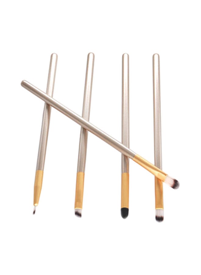 NIBEMINENT 5-Piece Eye Makeup Brush Set Brown/Gold - Image 2