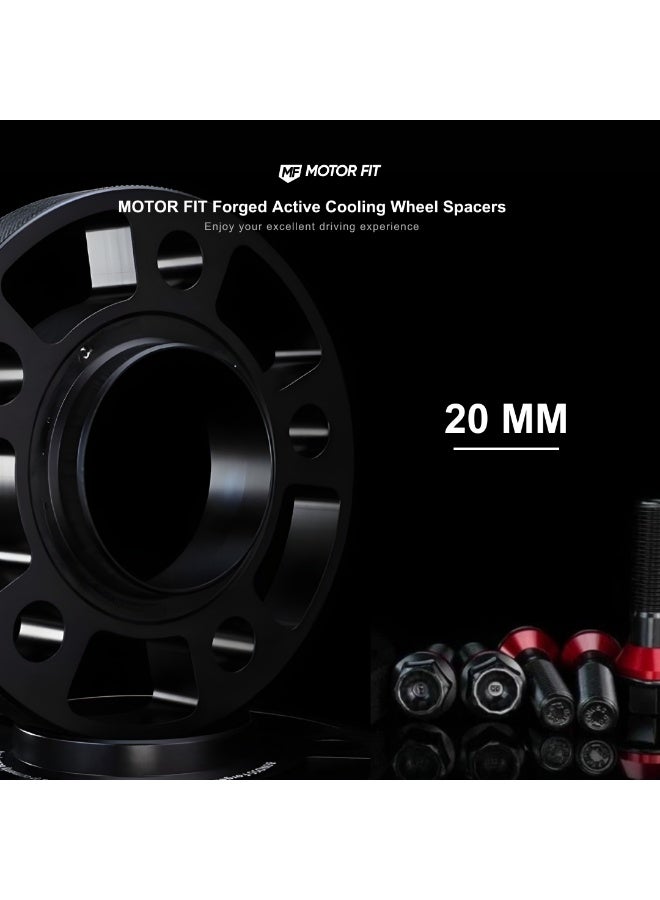 موتور فيت فواصل عجلات 20 مم MOTOR FIT لجيتور T2 2024+ (مجموعة من اثنين) | مجموعة فاصل ألمنيوم 5x108 محور محور 6061-T6 | أعمدة M14x1.5 | الأسود المؤكد الصلب | ترقية الوضعية الأعرض والثبات - Image 2