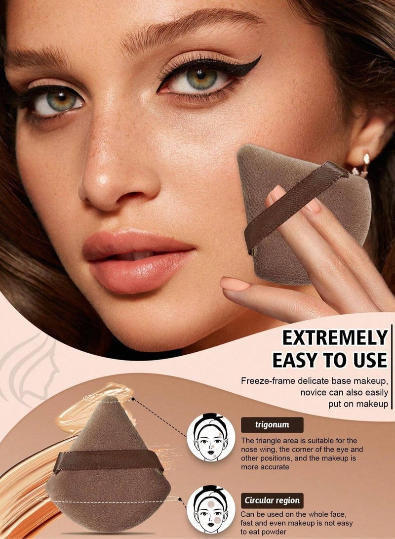 Generic 10-Piece Makeup Sponge Set - Mini Blender Sponges for Liquid, Cream, and Powder Makeup (Brown)  - Image 5