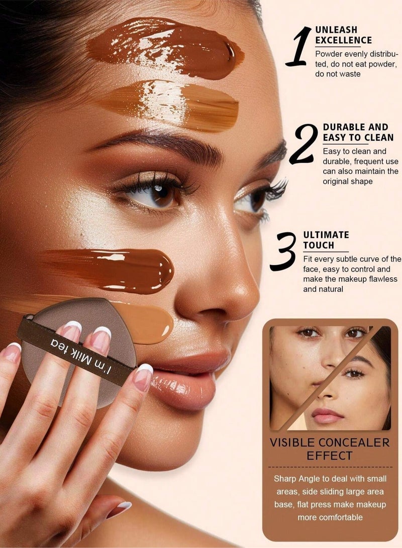 Generic 10-Piece Makeup Sponge Set - Mini Blender Sponges for Liquid, Cream, and Powder Makeup (Brown)  - Image 4