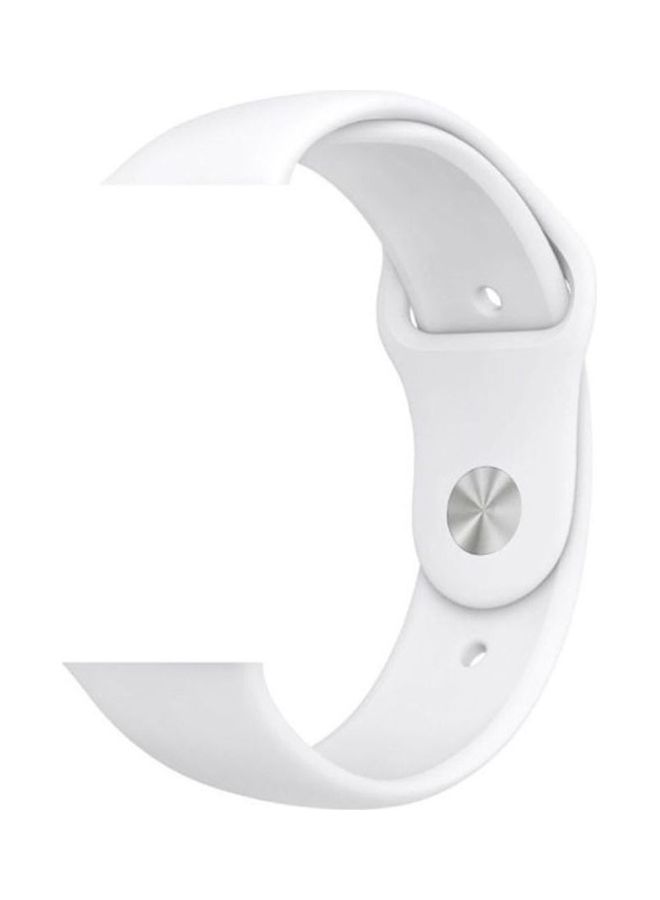 HuHa Replacement Strap Watchband For Apple Watch Series 7 45mm / 6 / SE / 5 / 4 44mm / 3 / 2 / 1 42mm White - Image 2