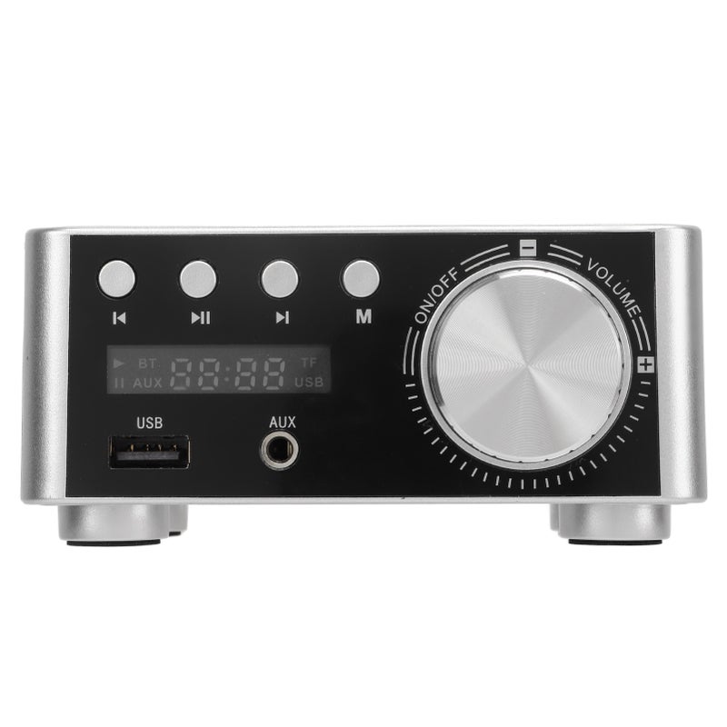 مضخم بلوتوث فضي ميني مضخم رقمي بلوتوث 5.0 مكبر صوت صوتي HiFi فئة مستقبل لاسلكي صوتي - Image 1