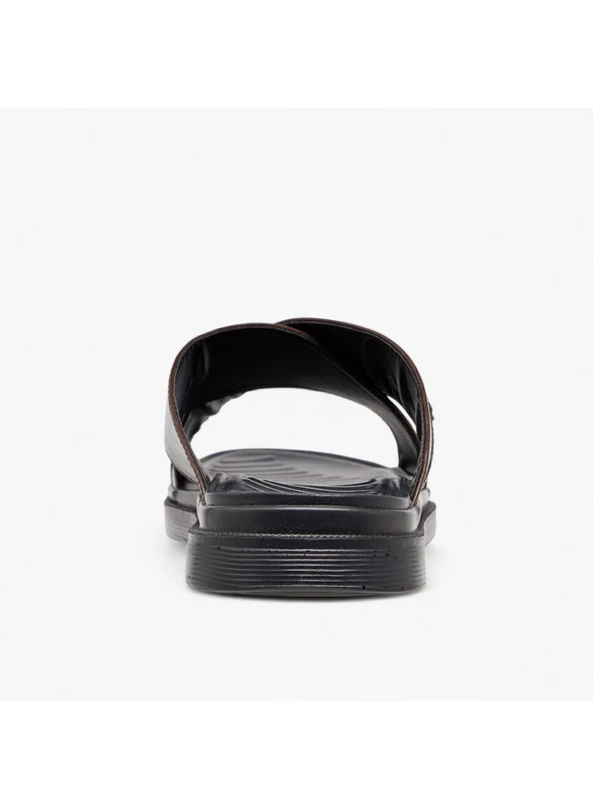 LBL by Shoexpress Men Cross Strap Slip-On Comfort Sandals