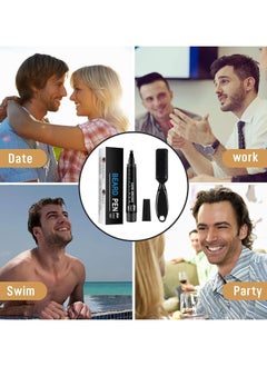 EELHOE Beard Brush Good Craftsmanship Anti Hair Loss Liquid Beard Pen  - Image 4