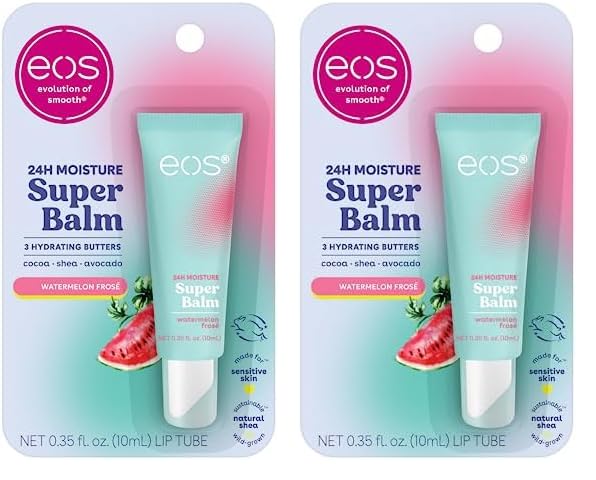 eos 24H Moisture Super Balm Watermelon Fros Lip Mask Day or Night Lip Treatment Made for Sensitive Skin 035 fl oz Pack of 2