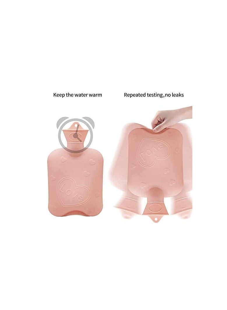 Hot Water Bag, Rubber Hot Water Bottle with Waist Cover for Menstrual Cramps, Pain Relief, Warm Water Pouch with Soft Plush Hand Waist Warmer Cover - Image 2