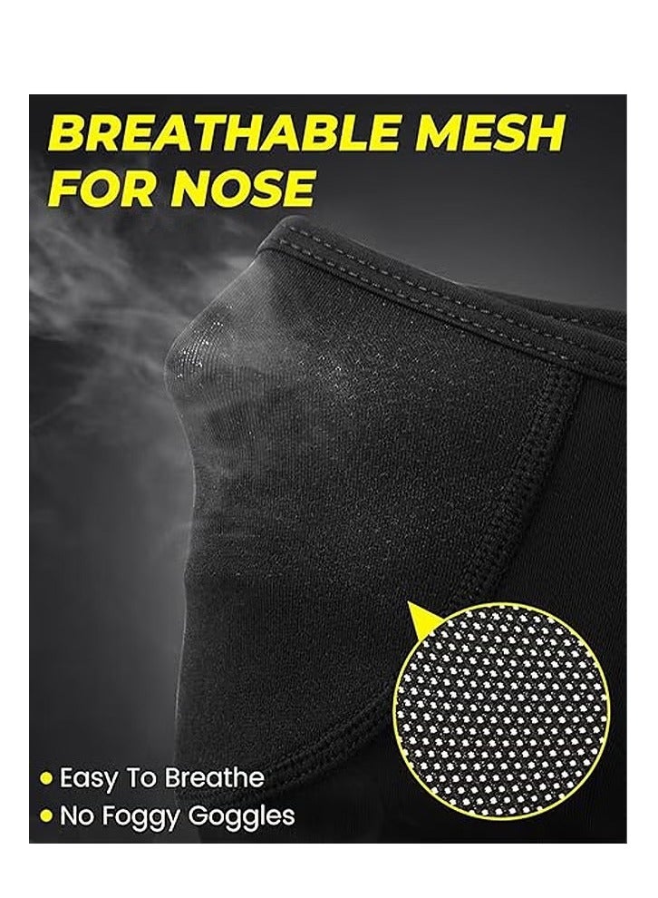 UV Protection Ice Silk Face Mask, Men Women Summer Cooling Breathable Mask, for Outdoor Running Cycling (Black) - Image 4