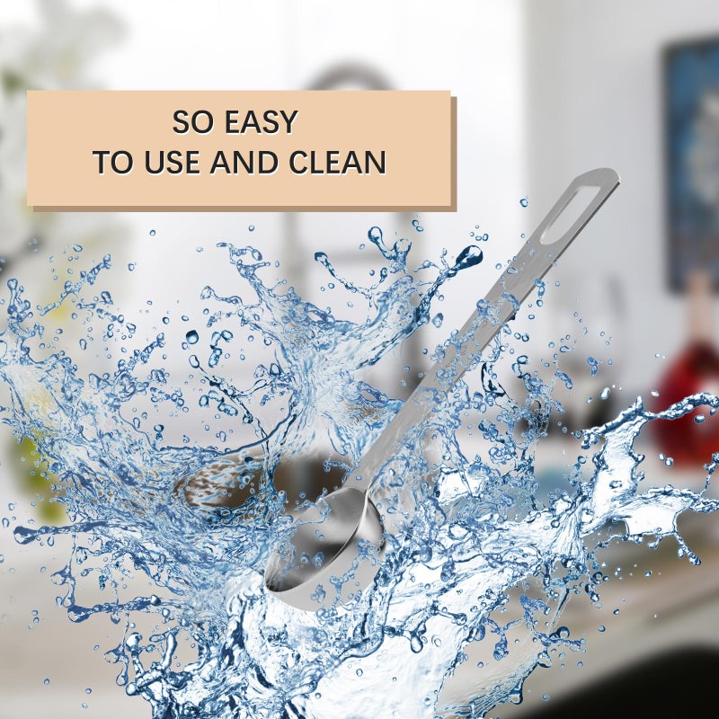 BERYLER 5PCS 1tsp (1/3tbsp, 5ml) Single Measuring Spoon, Stainless Steel Individual Teaspoons Only - Image 4