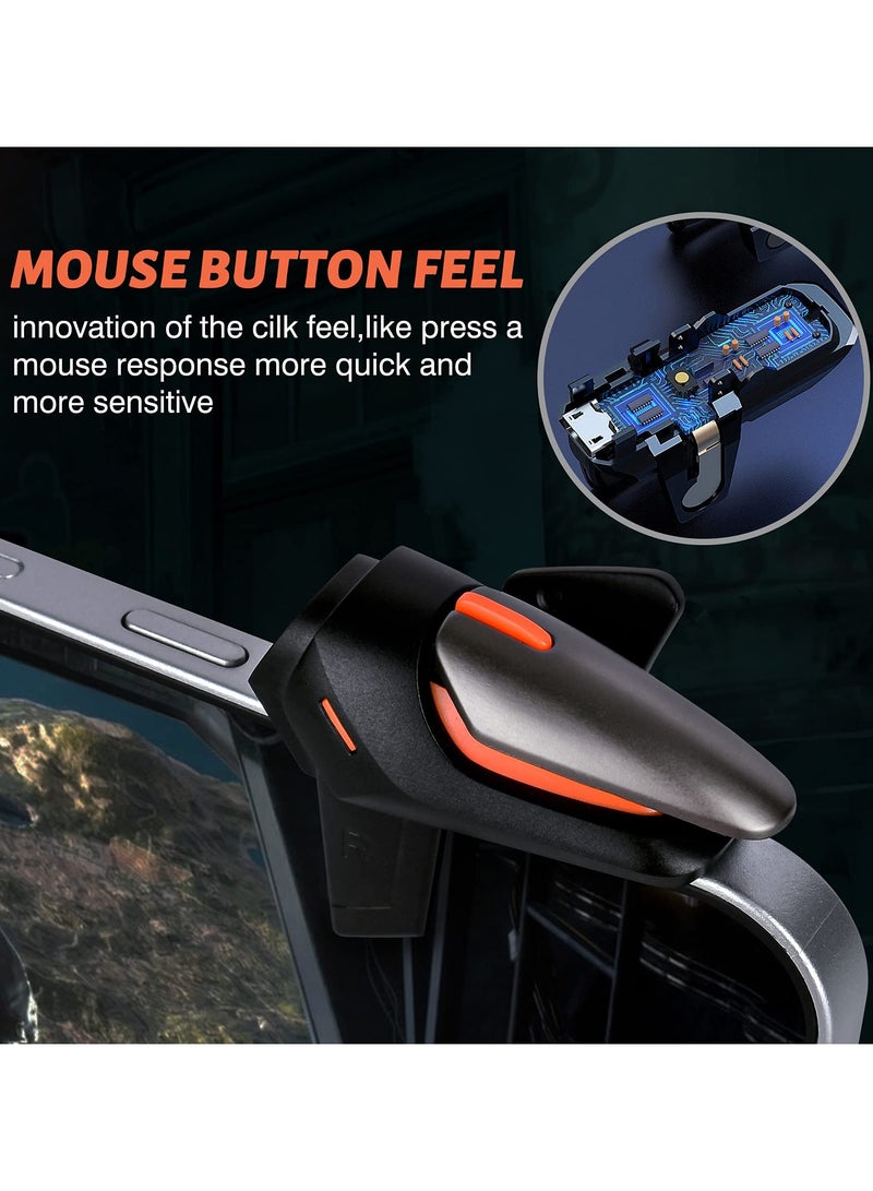 مشغل وحدة التحكم في ألعاب PUBG، 【زوج واحد】 إصدار جديد من وحدة التحكم في ألعاب الهاتف الذكي لوحة ألعاب بسمك كبير، هدف حساس وإطلاق النار على مشغلات PUBG لنظام iOS/Android، DY01، مكون إضافي 50 لقطة في - Image 4