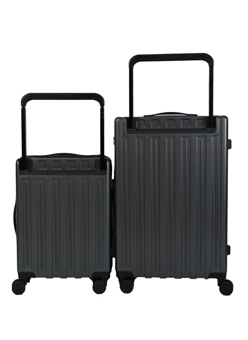 MORANO - Morano Hard-Side Luggage Set for Unisex ABS Lightweight 4 Double Wheeled Suitcase with Built-In TSA Type Lock (2 Pcs Grey) - Image 1