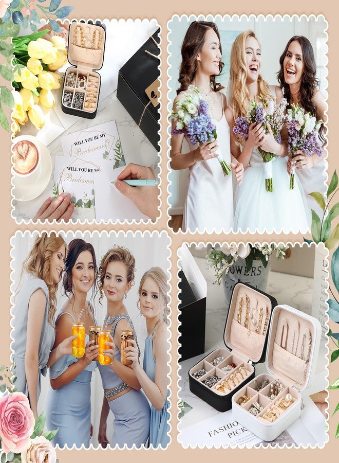 Quelay 56 Pcs Bridesmaid Proposal Gift Set, 15oz Glass Cup, Mini Jewelry Box, Square Clips, Gift Box Will You Be My Bridesmaid Invitation Card for Bridal Shower Bridesmaid Bachelorette Party (Black) - Image 5